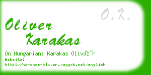 oliver karakas business card